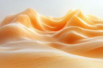 Wall Mural - abstract wind-swept sand dunes in soft golden gradients