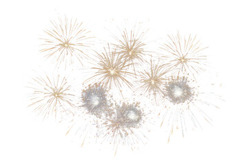 Wall Mural - png white fireworks exploding in the sky night celebration pyrotechnic.