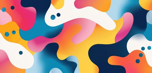 Wall Mural - bold gradient splashes of color blending seamlessly into abstract patterns.