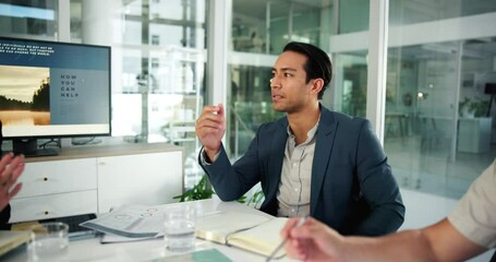 Aufkleber - Office, meeting and business people with documents in conflict for contract, decision and b2b deal. Professional, corporate and men and women with paperwork for disagreement, crisis and argument