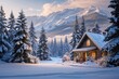 © Michael - Serene Winter Landscape Featuring Majestic Snow-Laden Pines and a Captivating Holiday Atmosphere