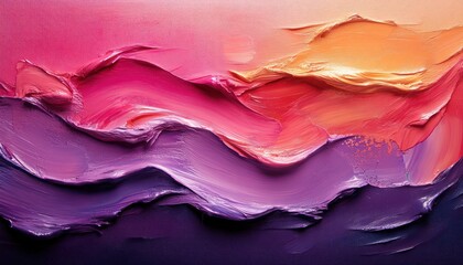 Wall Mural - dynamic brushstroke patterns in vibrant shades for a creative abstract artwork
