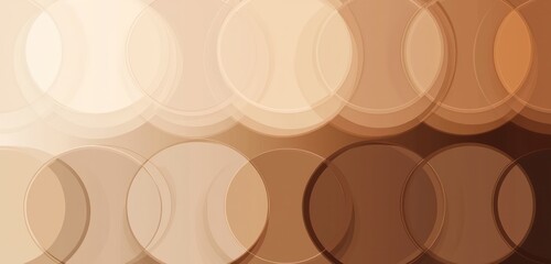 Wall Mural - earth-tone gradient palette with smooth brown and beige circles, perfect for minimalist design proje