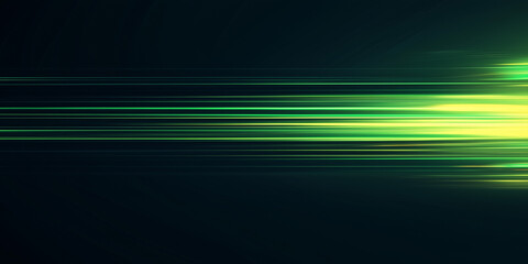 Wall Mural - green gradient speed light motion blur effect on black background,blank glowing speed lines for desi