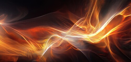 Wall Mural - high-speed moving stripe lines with glowing sunflare create a dynamic, futuristic abstract design.