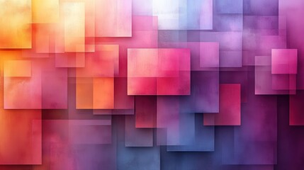 Wall Mural - minimalist gradient squares aligned in a symmetrical abstract design