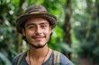 © CojanAI - Young adult Hispanic man in a Rainforest Expeditions in the Amazon