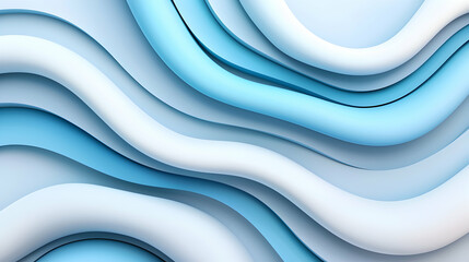 Wall Mural - abstract blue wave background with smooth curves and gradient texture