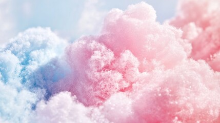 Aufkleber - Pastel pink and blue cloudscape, soft, dreamy texture.