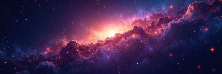 glowing star cluster in deep space background, dark sky, cosmos, astronomy