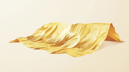 Canvas Print - shimmering gold fabric texture draped over smooth surface