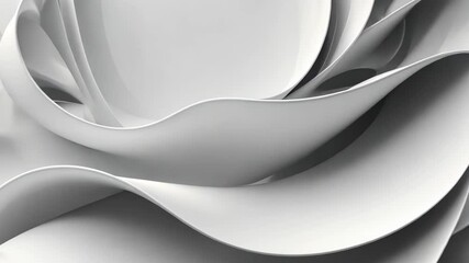 Wall Mural - abstract white spherical shapes swirling in modern design with smooth reflective surfaces and elegan