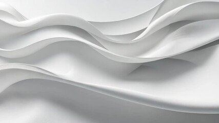 Wall Mural - abstract white waves background with smooth curved lines and subtle gradients for clean minimalist e