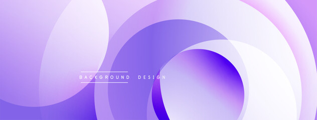 Leinwandbilder - Background design with overlapping circular shapes, featuring smooth gradients and soft lighting effects, creating a dynamic abstract composition