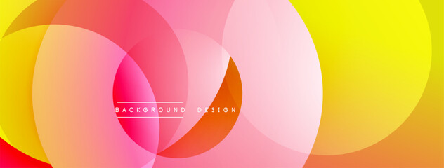Leinwandbilder - Abstract composition with layered circular elements, blending gradients and soft transitions, creating a sense of depth, motion, and visual harmony