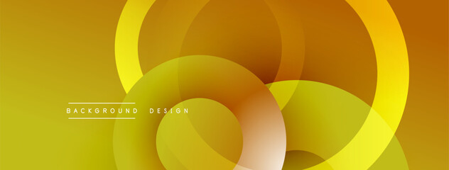 Leinwandbilder - Background design with overlapping circular shapes, featuring smooth gradients and soft lighting effects, creating a dynamic abstract composition
