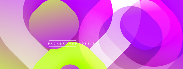 Leinwandbilder - Abstract background with layered translucent gradient shapes