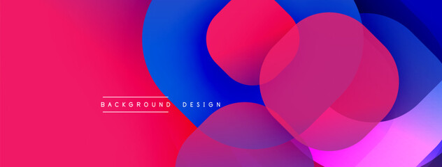 Leinwandbilder - Abstract background with layered translucent gradient shapes