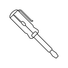 tester lineal icon with white background vector stock illustration
