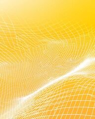 Wall Mural - A yellow and white background with a white line that looks like a wave