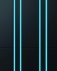 Wall Mural - A black background with blue lines