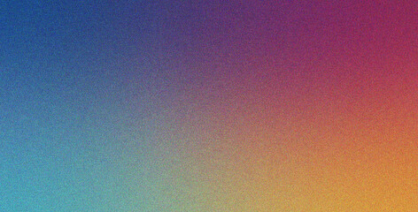 Canvas Print - orange blue pink gradient background featuring soft and noise with effect, blur, decorative style