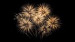 © purnama - Spectacular golden firework display illuminating the night sky