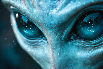 Wall Mural - Close-Up of Alien Face