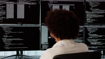 Poster - Web Developer Coding On Computer