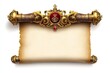 © Barra Fire - Royal parchment decree with golden edges and a king’s emblem