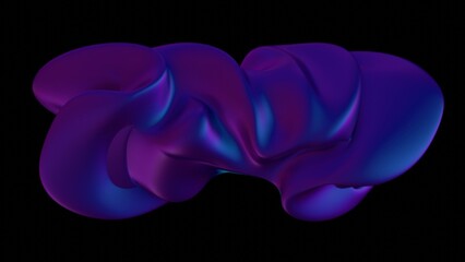 Fototapete - A swirling wave pattern in purple and blue hues, merging illusions and technology into a fluid, abstract form for a futuristic and dynamic visual design.......