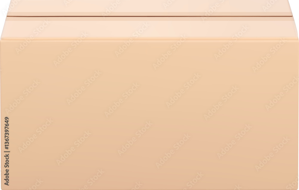 Realistic Cardboard Box