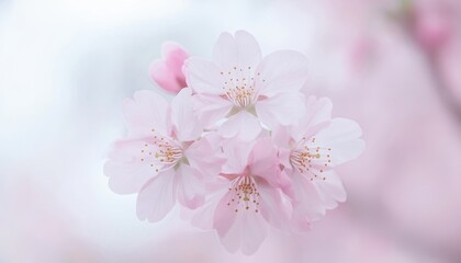 Aufkleber - Delicate Pink Cherry Blossoms Soft Focus Close Up