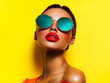 © Imasha - Vibrant and Dynamic: Capturing High-Contrast Images with Bold, Saturated Colors, fashion model with sunglasses