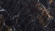 © Rafail - Black marble texture with white veining and golden accents