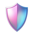 © wu - Blue-Pink Gradient Shield PNG Transparent Background, Ideal for Security and Protection Designs