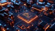 © Futureaz - Cybernetic AI Chip Transmitting Data Across Quantum