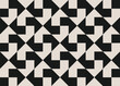 © Aniqa Create - Seamless geometric half square triangle pattern in black and white. Graphical illustration for a unique wall decor, textiles and interior design.