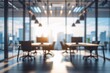 © Michael - Stunning Blurred Background of Contemporary Office Space with Panoramic Windows and Bright Natural Light