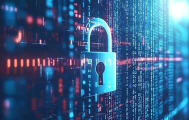 Wall Mural - the cybersecurity concept encompasses online internet digital data protection, relying heavily on ne
