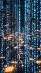 Digital networks of the future contain abstract binary code that flows through them