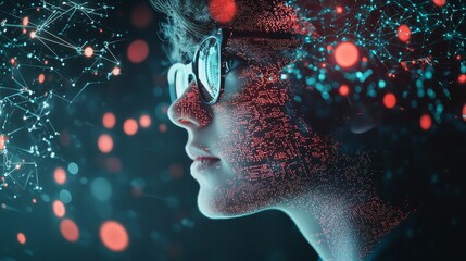 A programmer well-versed in 3D screen technology utilizes holograms to encode and carry out cybersecurity research for the protection of digital data