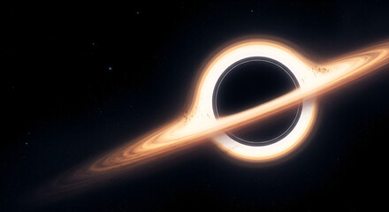Artistic Rendering of a Black Hole with Accretion Disk