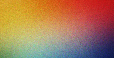 Wall Mural - minimalist background in yellow red cyan with soft and texture noise effect abstract, gradient, eleg