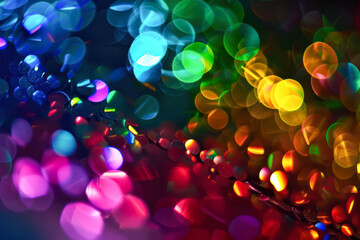 Wall Mural - the image is a colorful and vibrant display of light and color. the bright colors and swirling patte