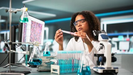 Poster - Scientist Looking At Test Tube