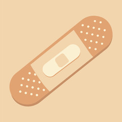 adhesive bandage on white background