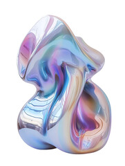 Wall Mural - a colorful abstract sculpture displaying swirling forms and a blend of melodious hues on a black bac
