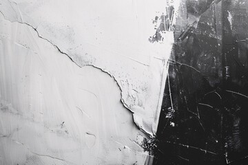 Leinwandbilder - Mixing black and white paint to create a textured background