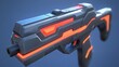 © dolar - A futuristic weapon with glowing orange and gray design elements